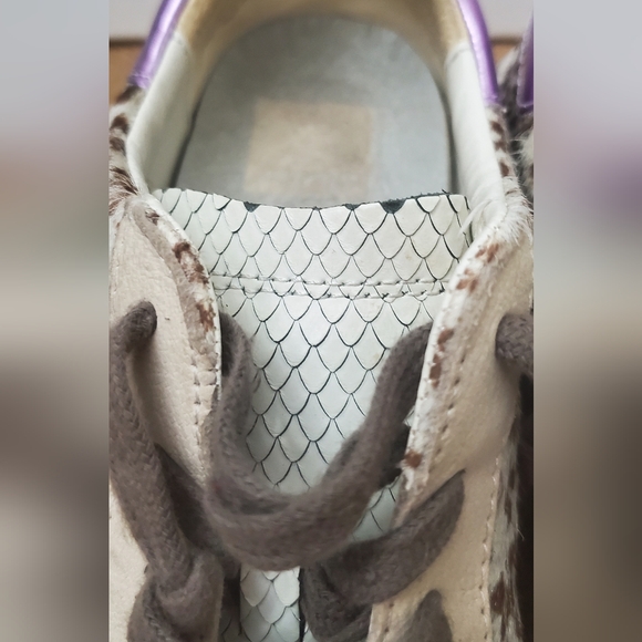 SZ 6 DV DOLCE VITA ZINA FASHION SNEAKER LEOPARD PRINT CALF HAIR - Picture 5 of 8